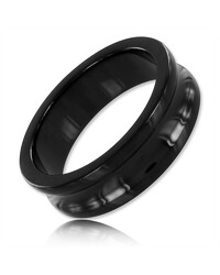 Black Label Black Belowed C-Ring: Edelstahl-Penisring, schwarz